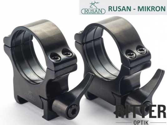 RUSAN 2 teilige QR Aufkippmontagen aus Stahl für Weaver- Picatinnyschiene für 30mm BH 10mm