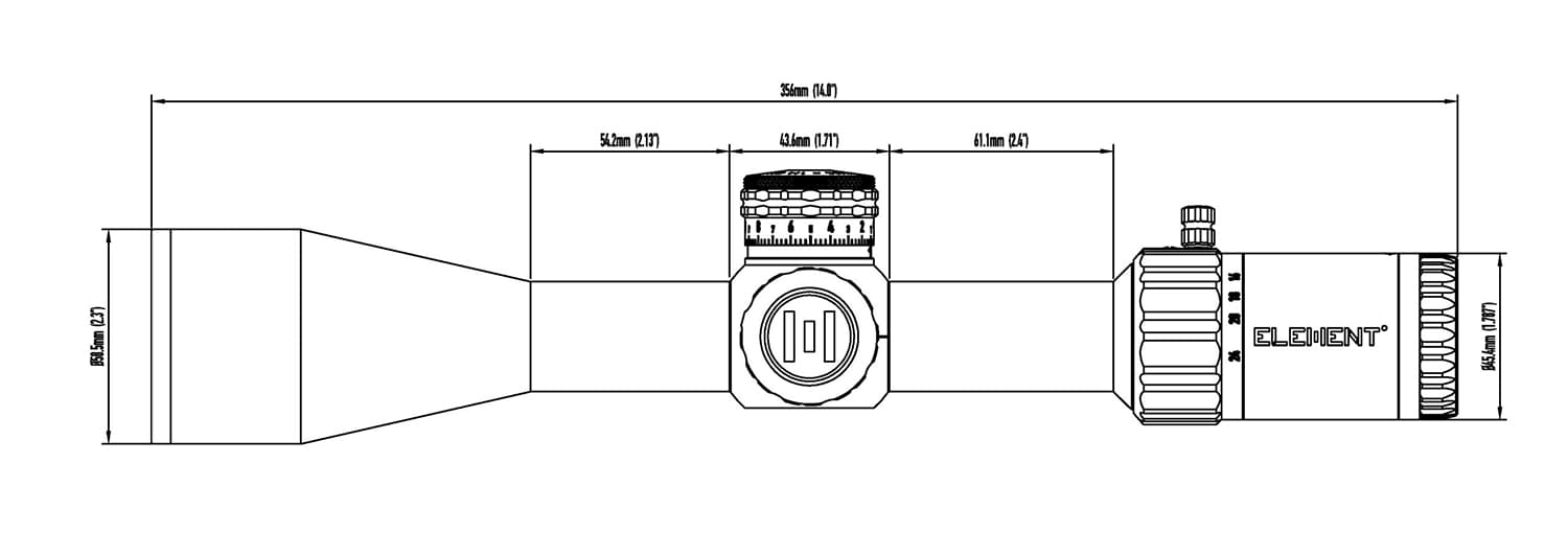 Element Optics Zielfernrohr Helix GEN 2 | 6-24x50 SFP APR-1C MRAD Datenblatt