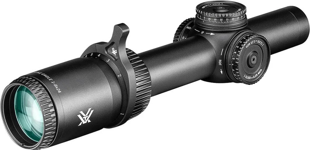 Vortex Zielfernrohr Strike Eagle 1-8x24 FFP mit EBR-8 Leuchtabsehen und Switch View