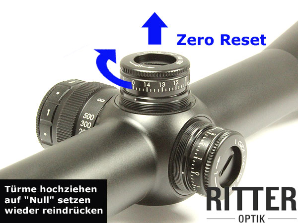 Zielfernrohr mit Zero Reset Türmen