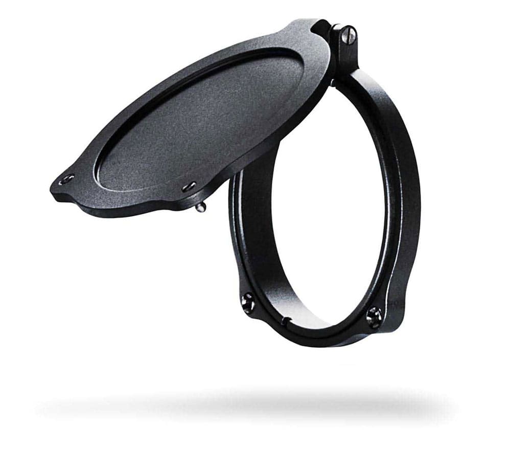 HAWKE FLIP-UP COVER OBJEKTIVE 50 mm Linsenabdeckung aus Aluminium (61 009)