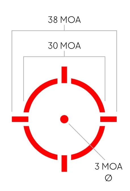HAWKE Endurance Reflexvisier mit 3 Absehen MOA Datenblatt
