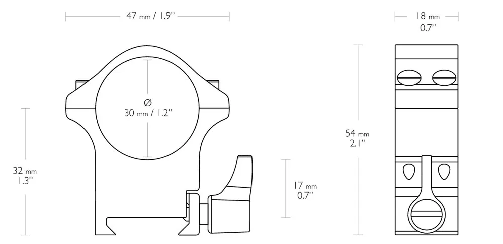 hawke-qr-schnellspannhebel-aufkippmontage-30mm-hohe-version-weaver-stahlmontagen-23107-abmessung-gross