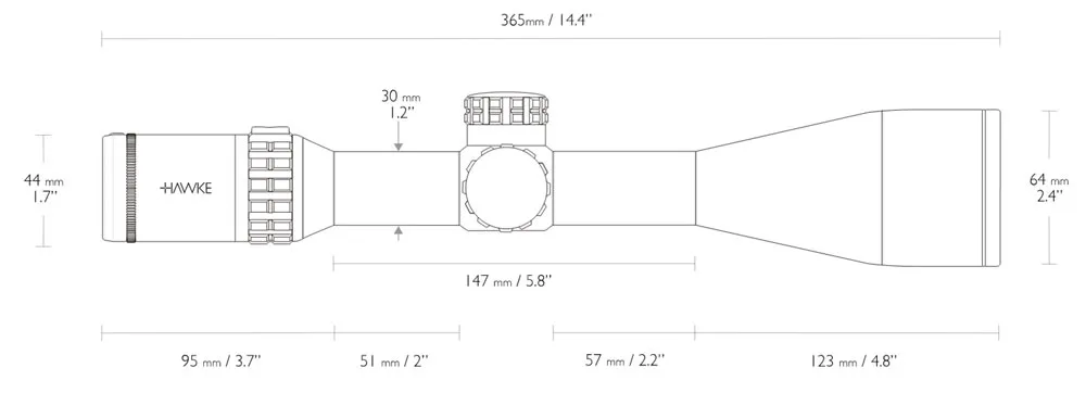 hawke-zielfernrohr-frontier-30ffp-5-25x56sf-abmessung