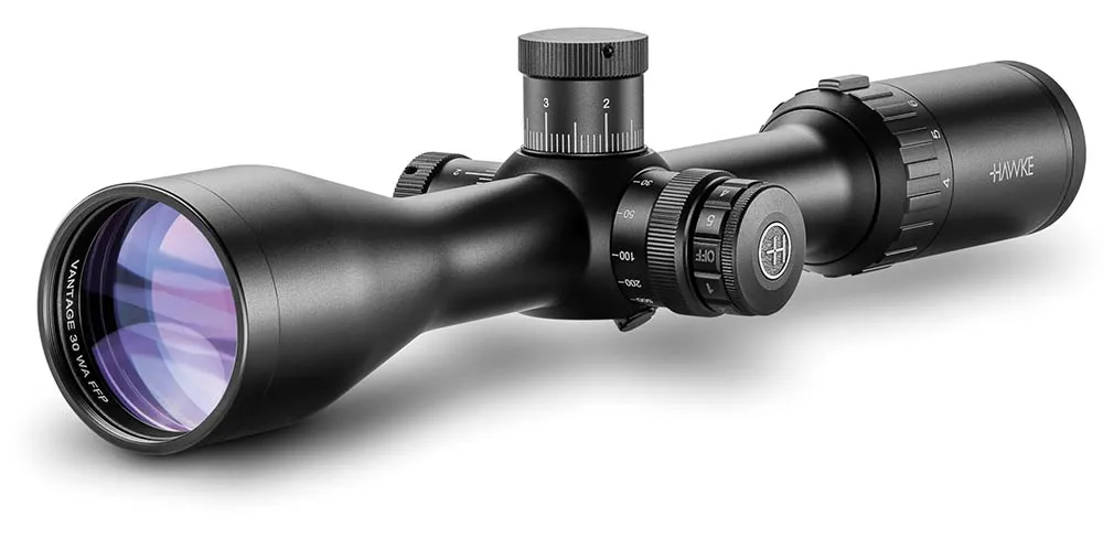 Hawke Zielfernrohr Vantage 30 WA FFP 4-16×50 SF IR HALF MIL DOT Leuchtabsehen - 1/10 MRAD - Großes Seefeld 14 300
