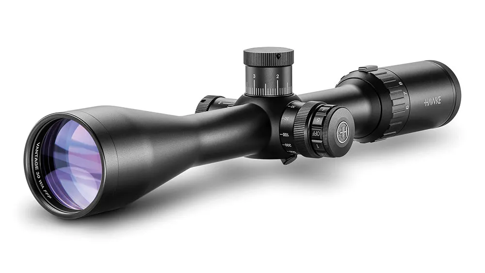Hawke Zielfernrohr Vantage 30 WA FFP 6-24×50 SF IR HALF MIL DOT Leuchtabsehen - 1/10 MRAD - Großes Seefeld 14 300