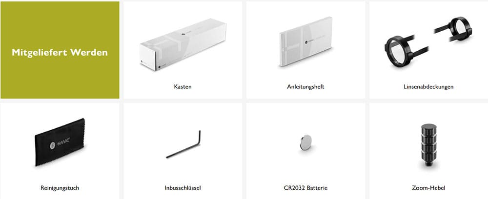 Hawke Zielfernrohr Vantage HD 30 4-16×50 SF Mil Pro II Leuchtabsehen - 1/10 MRAD - Lieferumfang 14 411