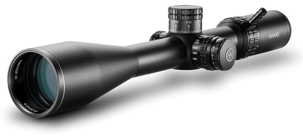 Hawke Zielfernrohr Vantage HD 30 6-24×50 SF IR Mil Pro II 20x Leuchtabsehen - 1/10 MRAD - Großes Seefeld 14 421