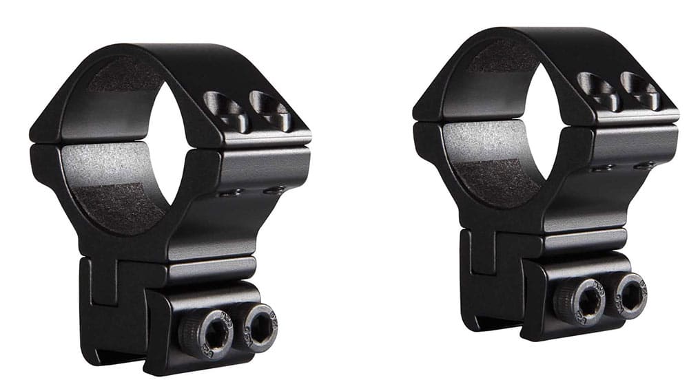 HAWKE 2-teilige Zielfernrohrmontage für 9-11 mm Prismenschiene 30 mm Mittelrohr - Hohe Version 22140 mit 30 MOA Vorneigung