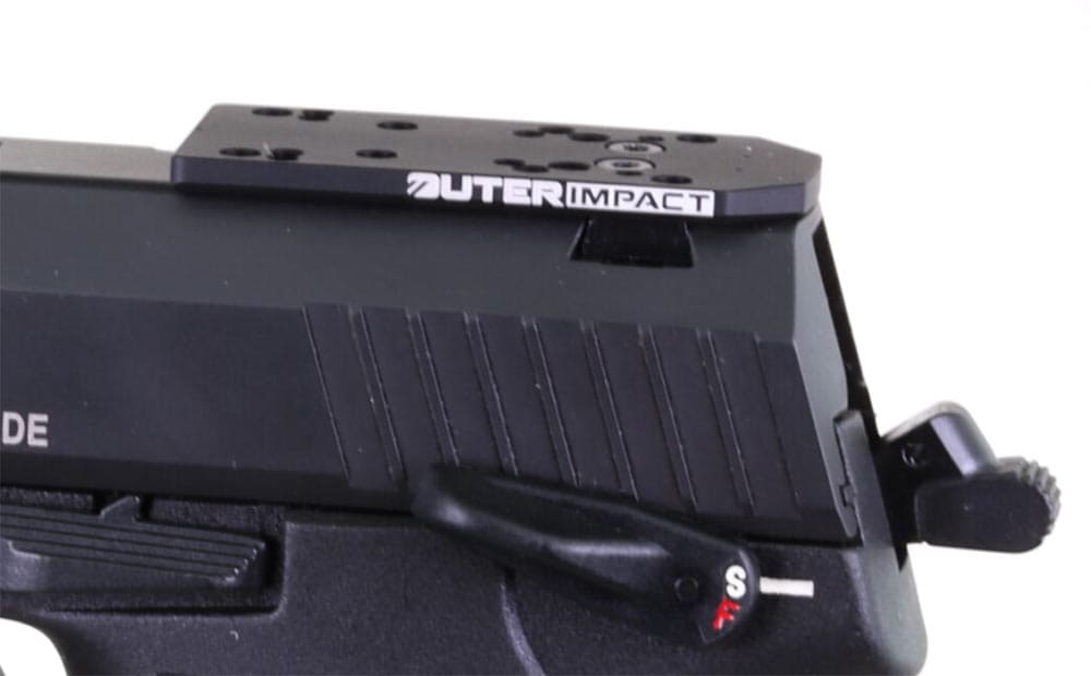 Outerimpact Universal Red Dot Adapter für Heckler & Koch USP Pistolen M.R.A.