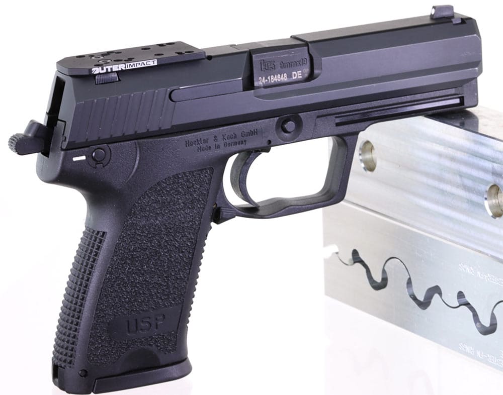 Outerimpact Universal Rotpunktvisier Kurzwaffen Adapter für Heckler & Koch USP Pistolen M.R.A.