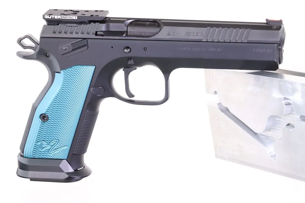 Outerimpact Red Dot Kurzwaffen Adapter für CZ Tactical Sport 2 Pistolen alle Visiere montiert gross