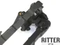 Preview: Tactical Zweibein BIPOD mit QD Schnellmontage aus Aircraft Aluminium für Picatinny Unterschaftschiene Beine um 180 Grad schwenkbar