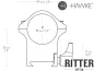 Preview: hawke-qr-schnellspannhebel-aufkippmontage-30mm-hohe-version-weaver-stahlmontagen-23107-abmessung