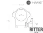 Preview: hawke-qr-schnellspannhebel-aufkippmontage-30mm-medium-weaver-stahlmontagen-23106-abmessung