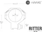 Preview: HAWKE Tactical Aufschubmontage für 9-11 mm Prismenschiene 34 mm Mittelrohr - Mittelhoch 24 109 Abmessungen