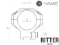 Preview: HAWKE Tactical Aufschubmontage für 9-11 mm Prismenschiene 30 mm Mittelrohr - Mittelhoch 24 106 Abmessungen