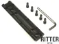 Preview: Picatinny Schiene 100mm gewölbter Boden Vollmaterial für Aufschubmontagen oder Visiere