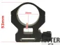 Preview: Abmessung Ritter-Optik Tactical Aufkipp Zielfernrohrmontage für Weaver / Picatinnyschiene 30mm Mittelrohr - High Ring