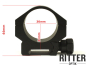 Preview: Abmessung Ritter-Optik Tactical Aufkipp Zielfernrohrmontage für Weaver / Picatinnyschiene 30mm Mittelrohr - Low Ring Preview: Abmessung Ritter-Optik Tactical Aufkipp Zielfernrohrmontage für Weaver / Picatinnyschiene 30mm Mittelrohr - Low Ring