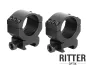Preview: Ritter-Optik Tactical Aufkipp Zielfernrohrmontage für Weaver / Picatinnyschiene 30mm Mittelrohr - Medium Ring