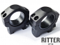 Mobile Preview: Ritter-Optik Zielfernrohr Montageringe für Weaver- und Picatinnyschiene 30 & 25,4 mm Mittelrohr - niedrige Bauart
