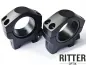 Preview: Ritter-Optik Zielfernrohr Montageringe für Weaver- und Picatinnyschiene 30 & 25,4 mm Mittelrohr - niedrige Bauart
