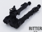 Mobile Preview: Ritter-Optik Tactical Zweibein BIPOD mit QD Schnellmontage aus Aircraft Aluminium für Picatinny Unterschaftschiene für AR 15