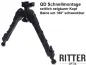 Preview: Tactical Zweibein BIPOD mit QD Schnellmontage aus Aircraft Aluminium für Picatinny Unterschaftschiene für AR 15