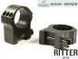 Preview: RUSAN Tactical Aufkippmontage 2 teilig für 30mm Tubus Picatinny Montageringe BH15