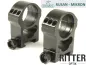 Preview: RUSAN Tactical Aufkippmontage 2 teilig für 30mm Tubus Montageringe für Picatinny Schiene