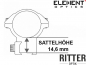 Preview: Element Optics 34 mm Montageringe Accu Lite hohe Sattelhöhe 14,66 mm höhe 50007