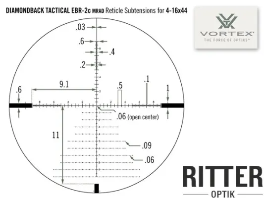 Diamondback Tactical Absehen EBR-2C MRAD
