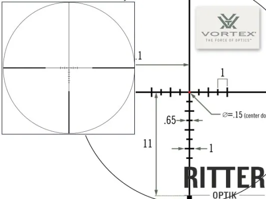 Absehen Vortex Viper PST GEN II 1-6x24 mit VMR-2 MRAD