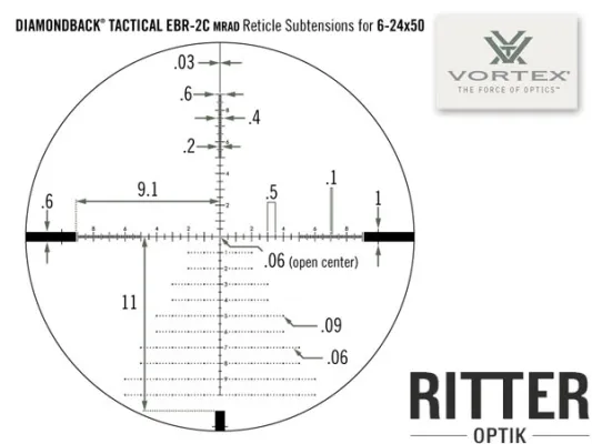 Diamondback Tactical Absehen EBR-2C MRAD