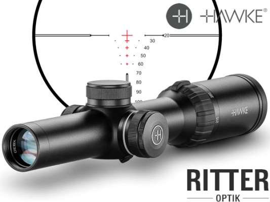 Hawke Armbrust Zielfernrohr XB 30 PRO 1-5x24 mit SR Leuchtabsehen