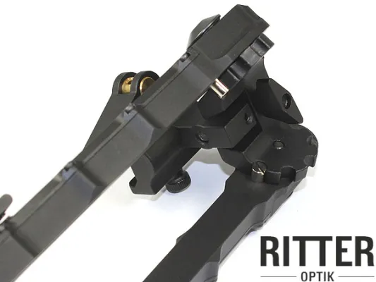 Tactical Zweibein BIPOD mit QD Schnellmontage aus Aircraft Aluminium für Picatinny Unterschaftschiene Beine um 180 Grad schwenkbar