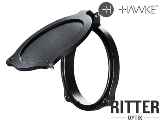 HAWKE Objektiv FLIP-UP COVER Linsenabdeckung aus Aluminium 56mm 61012