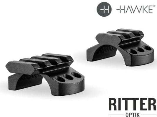 HAWKE 2-teilige Picatinny Ringaufsätze für die tactical Montagen mit 25,4mm Tubus - 22153