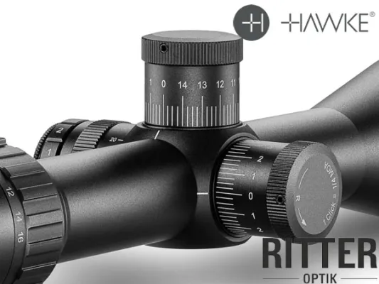 Hawke Zielfernrohr Vantage 30 WA FFP 4-16×50 SF IR Half Mil Dot Leuchtabsehen - 1/10 MRAD - Hohe Justiertürme 14300