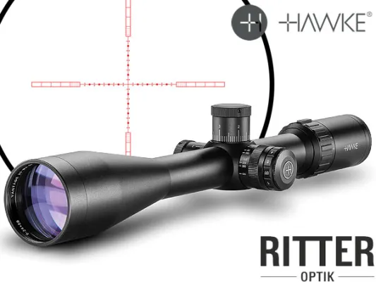 Hawke Zielfernrohr Vantage 30 WA SF 6-24×50 IR Half Mil Dot Leuchtabsehen - 1/10 MRAD - Großes Seefeld 14297