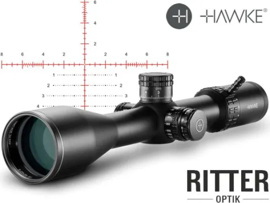 Hawke Zielfernrohr VANTAGE HD 34 FFP 5-25×56 SF Mil Pro II (25x) Leuchtabsehen - 1/10 MRAD - Großes Sehfeld 14640