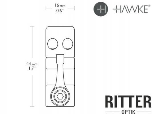 Hawke PRÄZISIONSRINGMONTAGEN AUS STAHL 30MM für Zielfernrohre mit 30mm Mittelrohr für Weaver- und Picatinnyschienen Medium Bauhöhe 23 016