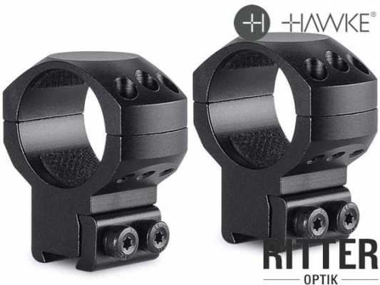 HAWKE Tactical 25,4 mm Mittelrohr Aufschubmontage für 9-11 mm Prismenschiene - Hohe Version