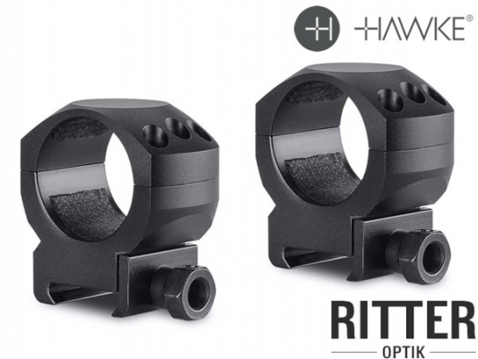 HAWKE Tactical Zielfernrohrmontage für Weaver / Picatinnyschiene 25,4 mm Mittelrohr - Medium 24111