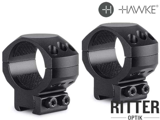 HAWKE Tactical Zielfernrohrmontage für 9-11 mm Prismenschiene 34 mm Mittelrohr - Mittelhoch 24 109