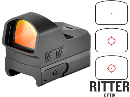 Red Dot V-VISIONS III 1x24 Micro Reflexvisier 2 MOA Dot & Circle Dot mit RMR Footprint und Picatinny Montagebase