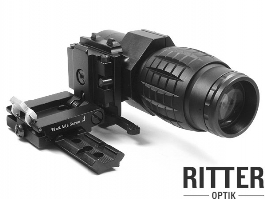 Ritter-Optik 3 fach Magnifier 3x Vergrößerungs- Scope für Leuchtpunktvisiere