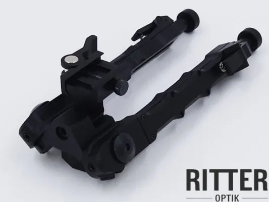 Ritter-Optik Tactical Zweibein BIPOD mit QD Schnellmontage aus Aircraft Aluminium für Picatinny Unterschaftschiene für AR 15