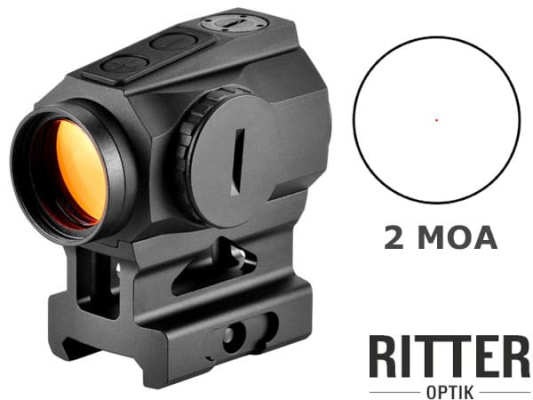Red Dot Ritter-Optik Rotpunktvisier 1x22 mit 2 MOA DOT und einer Co-Witness Montage für Picatinny-Schiene - VV3-1x22